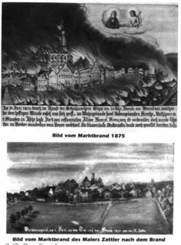 3. Juni 1875 großer Marktbrand